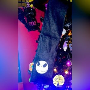 2 handmade jack skellington scarfs